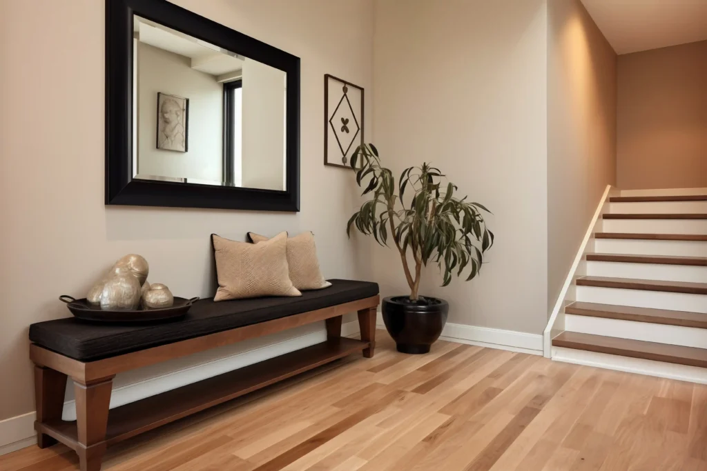 Parquet laminado instalado en salón moderno